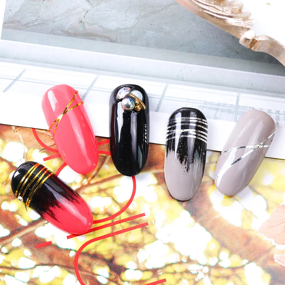 0.5mm Nail Striping Tape Adhesive Stickers Foils
