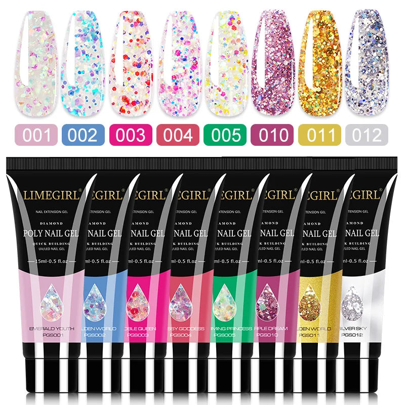 Poly Nail Gel Set of 8/6/4 PCS Poly UV Gel Set