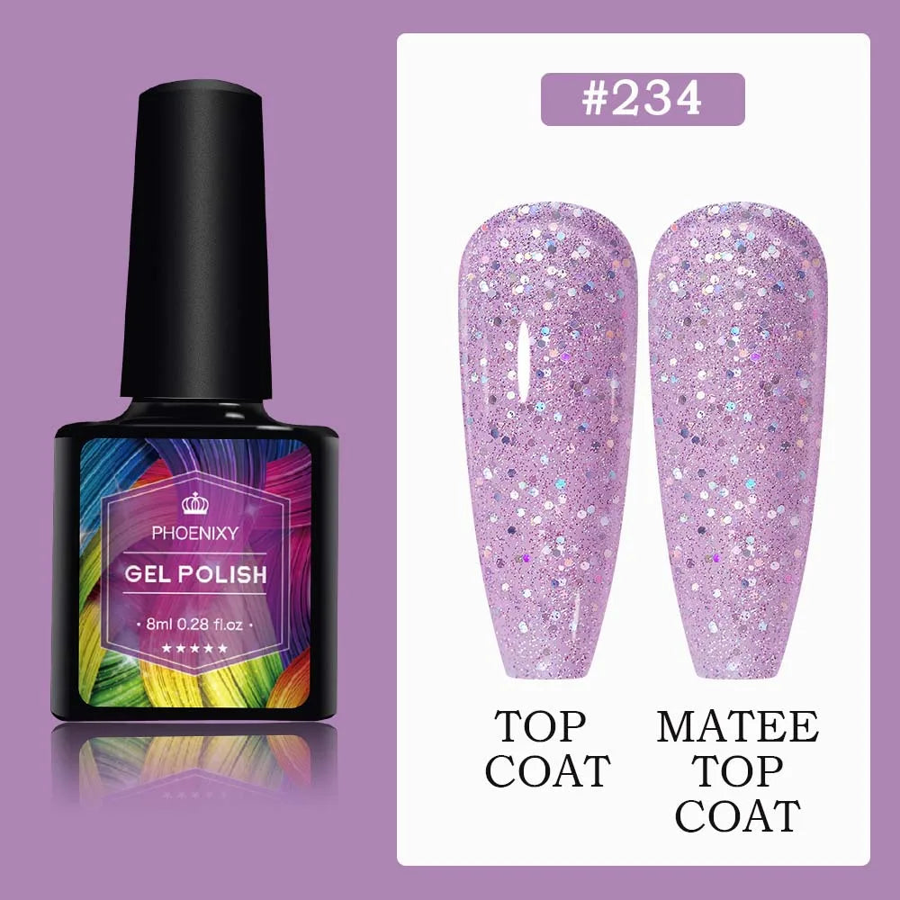 UV LED Gel Nail Polish 70 Colors Glitter 7ml