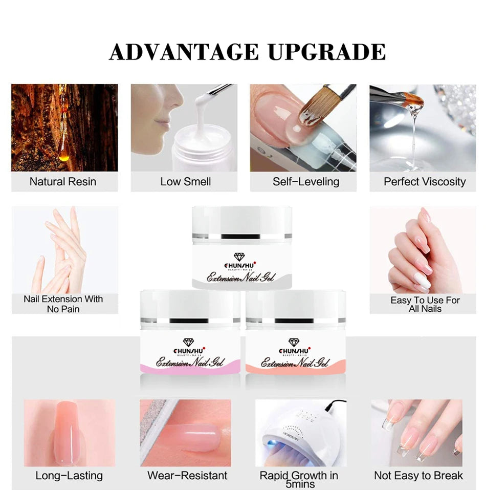 30ML Hard Gel For Nail Extension Milky White