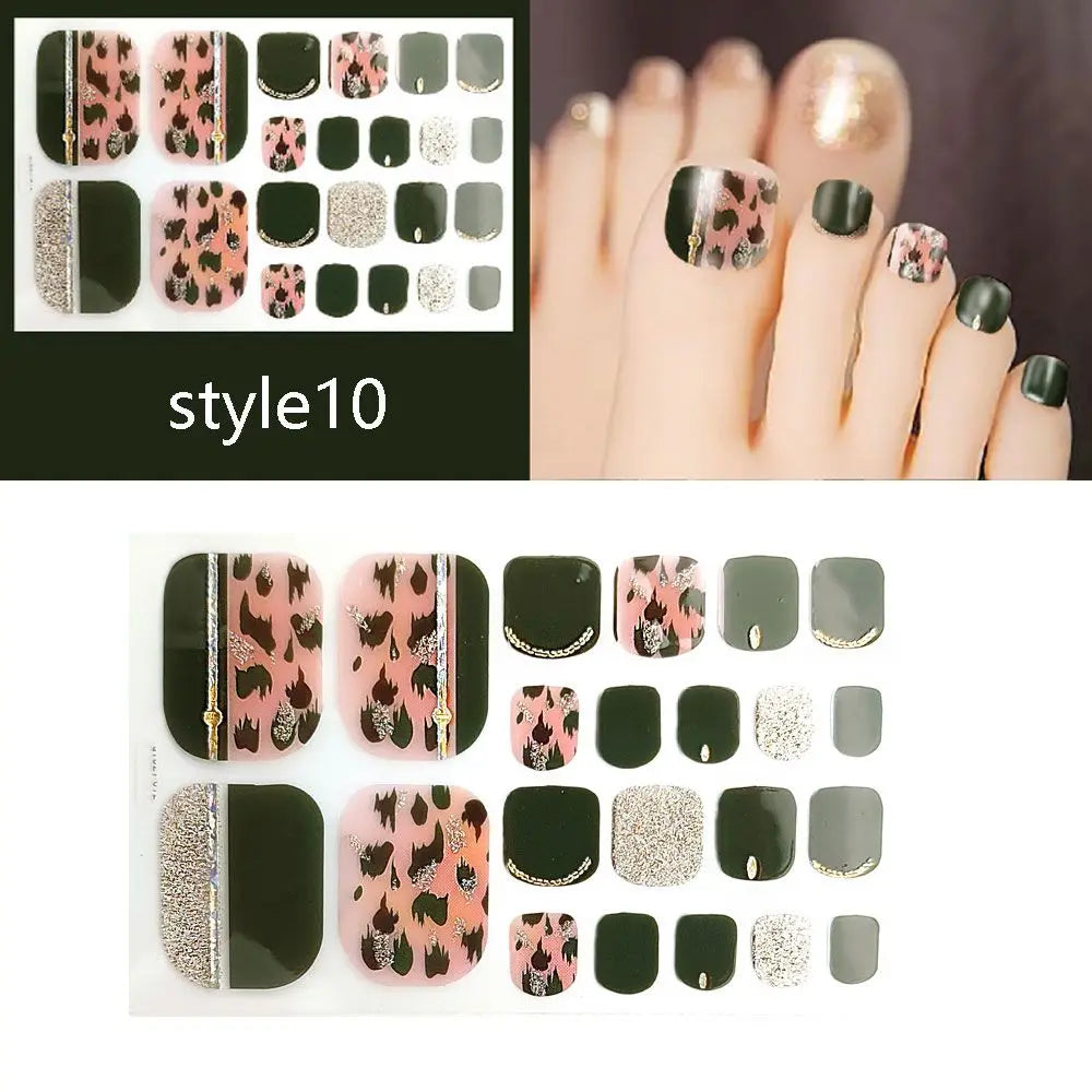 22pc Semi-Cured Gel Toe Nail Strips