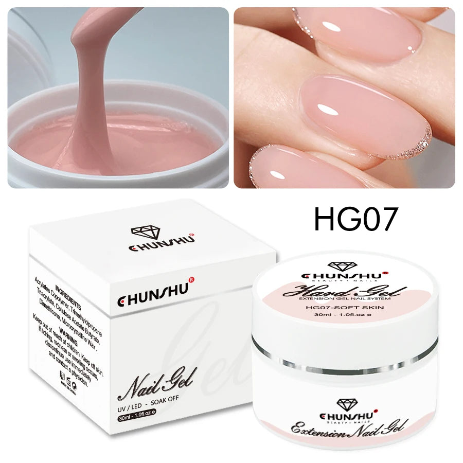 30ML Hard Gel For Nail Extension Milky White