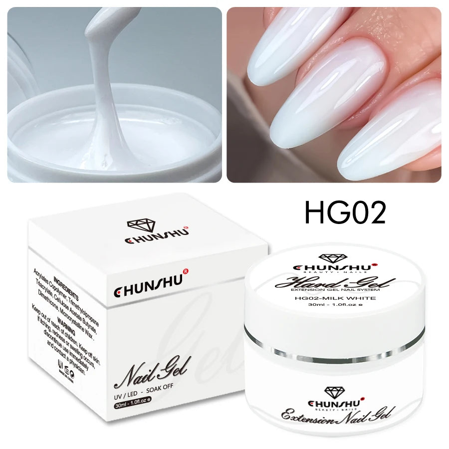 30ML Hard Gel For Nail Extension Milky White