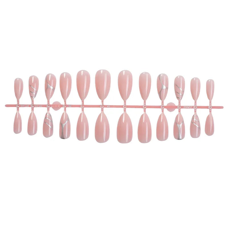 24pcs Press on Nails Medium Long Almond Shaped