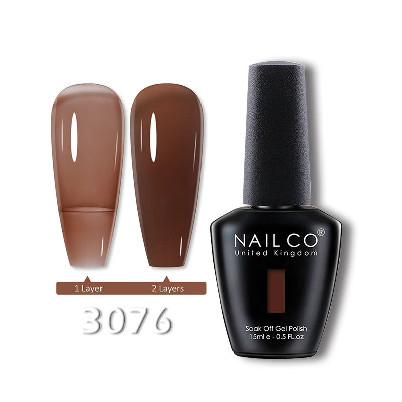 NAILCO 15ml Translucent Gel Nail Polish Semi-permanent Varnish