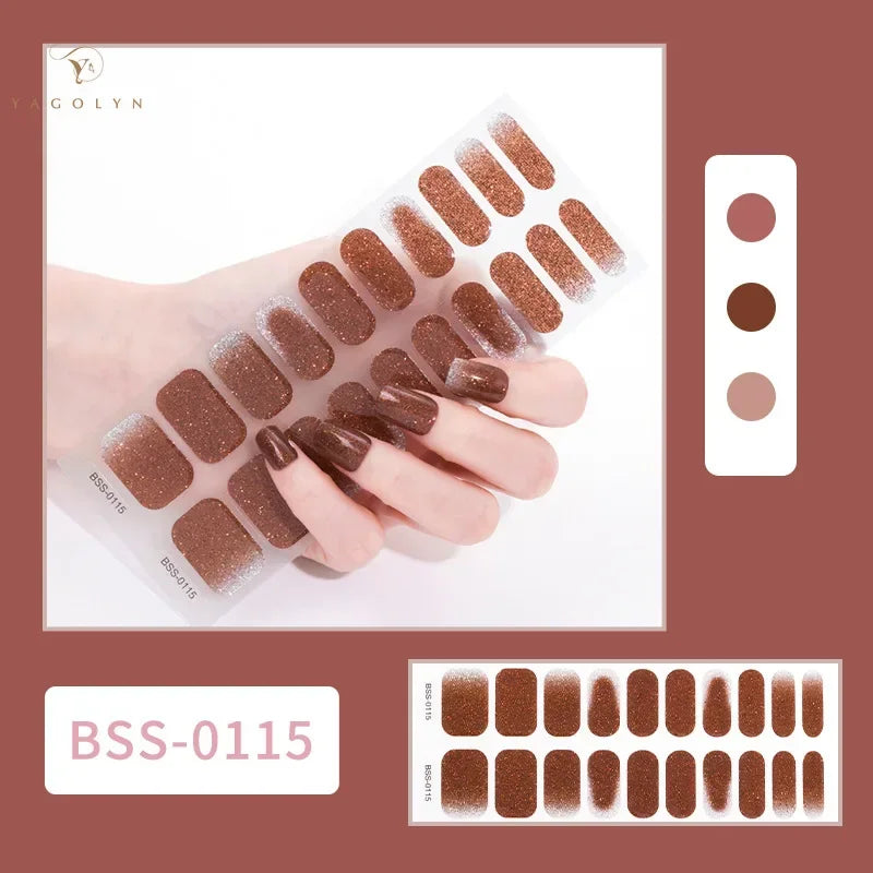 1 Sheet Semi-Cured Gel Nail Strips