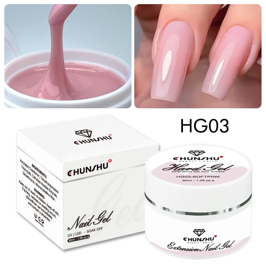 30ML Hard Gel For Nail Extension Milky White