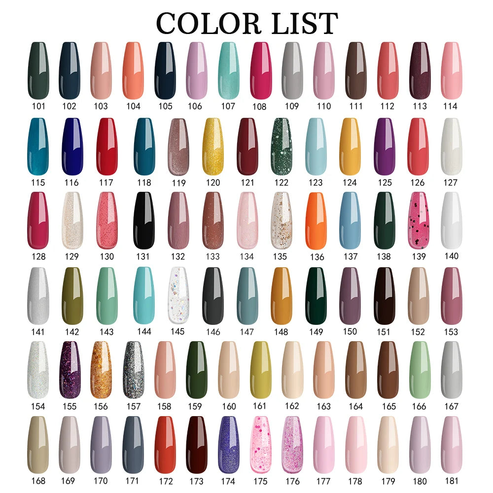UV LED Gel Nail Polish 75 Colors Glitter 7ml