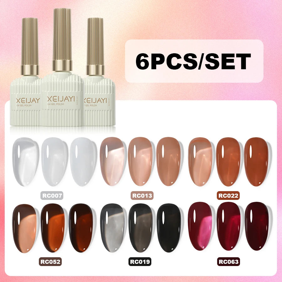 XEIJAYI 6Pcs 15Ml Nail Gel Polish Set