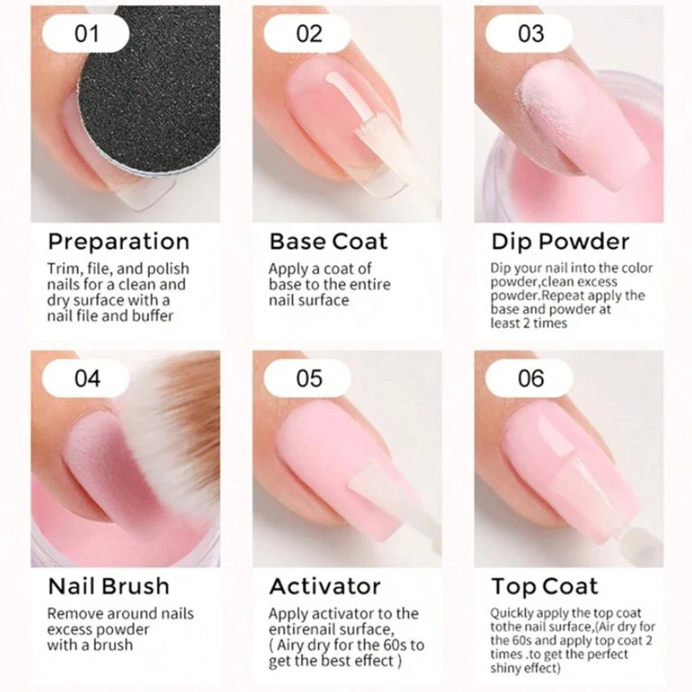 6 Colors/Set Professional Acrylic Powder