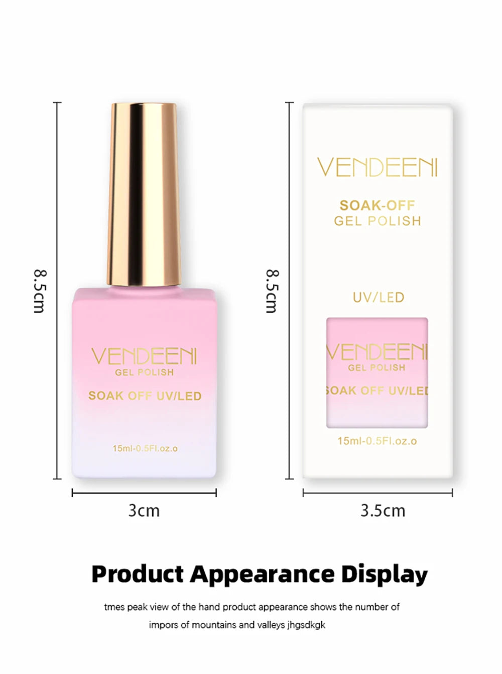 Vendeeni 24 Colors Jelly Transparent Gel Nail Polish 15ml