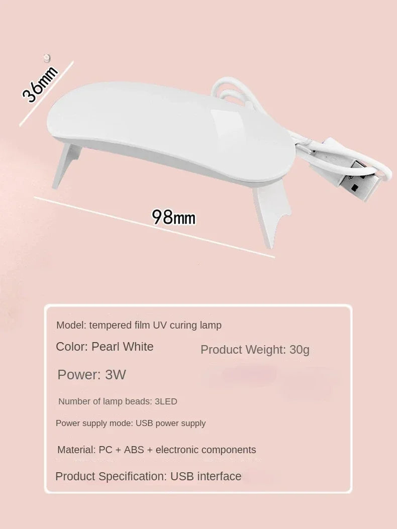 Portable 3W 3 LED Nail Dryer Lamp UV LED Nail Light