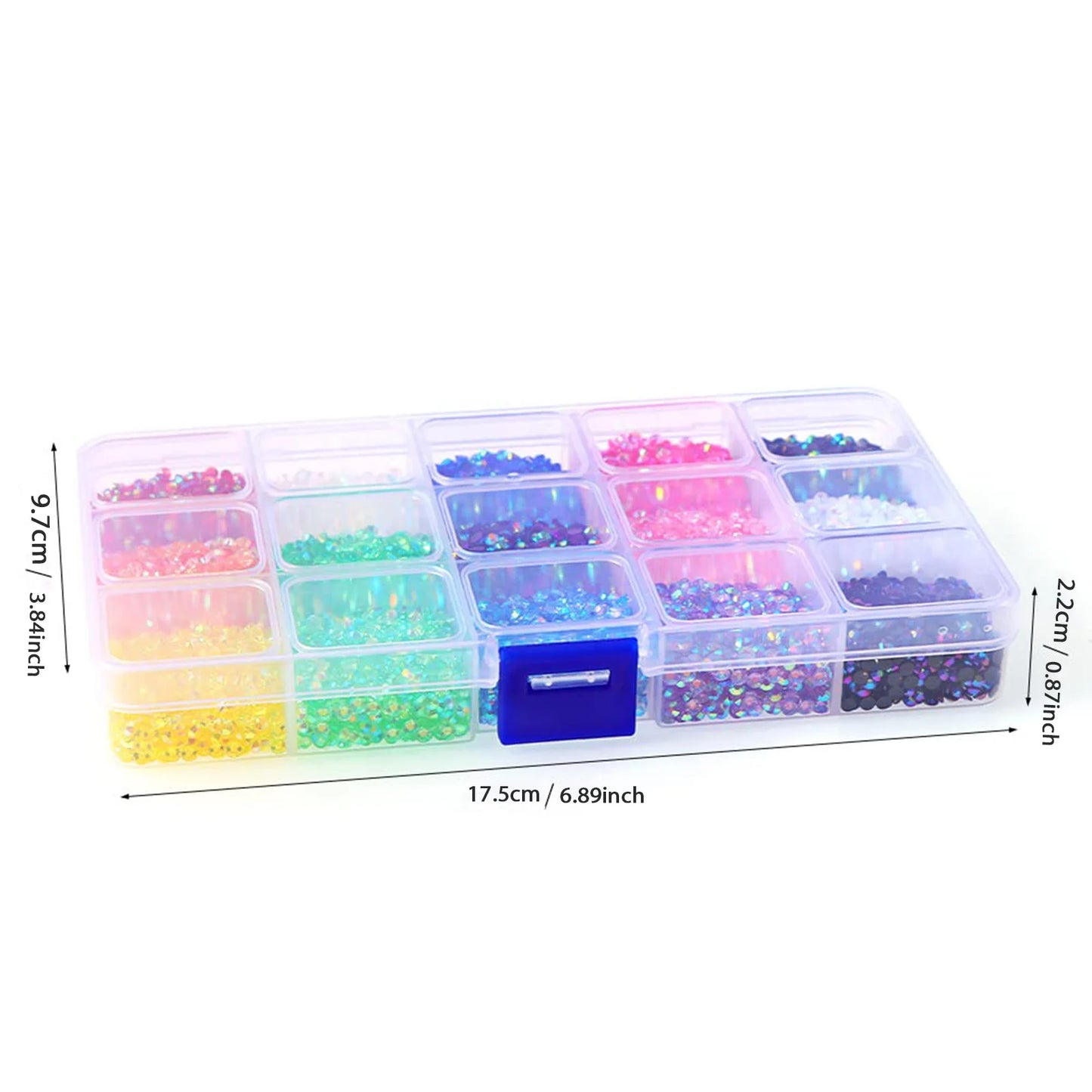 12000pcs Nail Art Rhinestones, 15 colors 3mm Flat Round