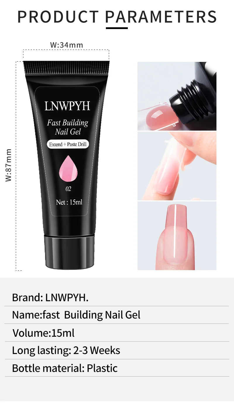 Nail Polish/Acrylic Nail/Poly Nail Gel Kit with Nail Lamp