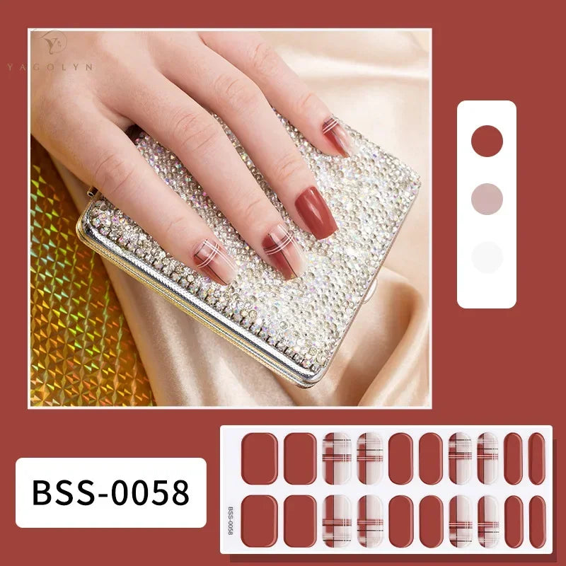 1 Sheet Semi-Cured Gel Nail Strips