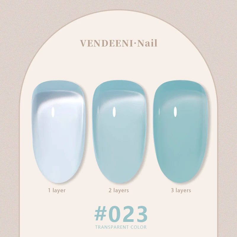 Vendeeni 24 Colors Jelly Transparent Gel Nail Polish 15ml