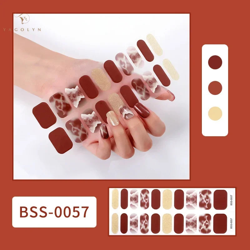 1 Sheet Semi-Cured Gel Nail Strips