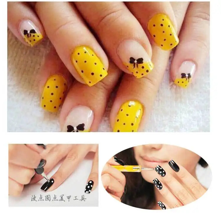 5pc Set Double Headed Nail Dotting Tool