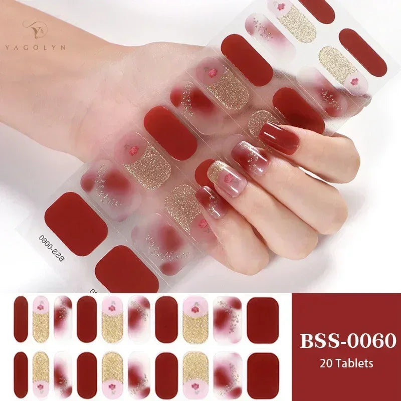 1 Sheet Semi-Cured Gel Nail Strips