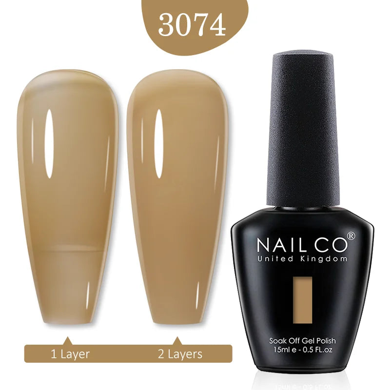 NAILCO 15ml Transparent Nude Color Series Jelly Gel Nail Polish