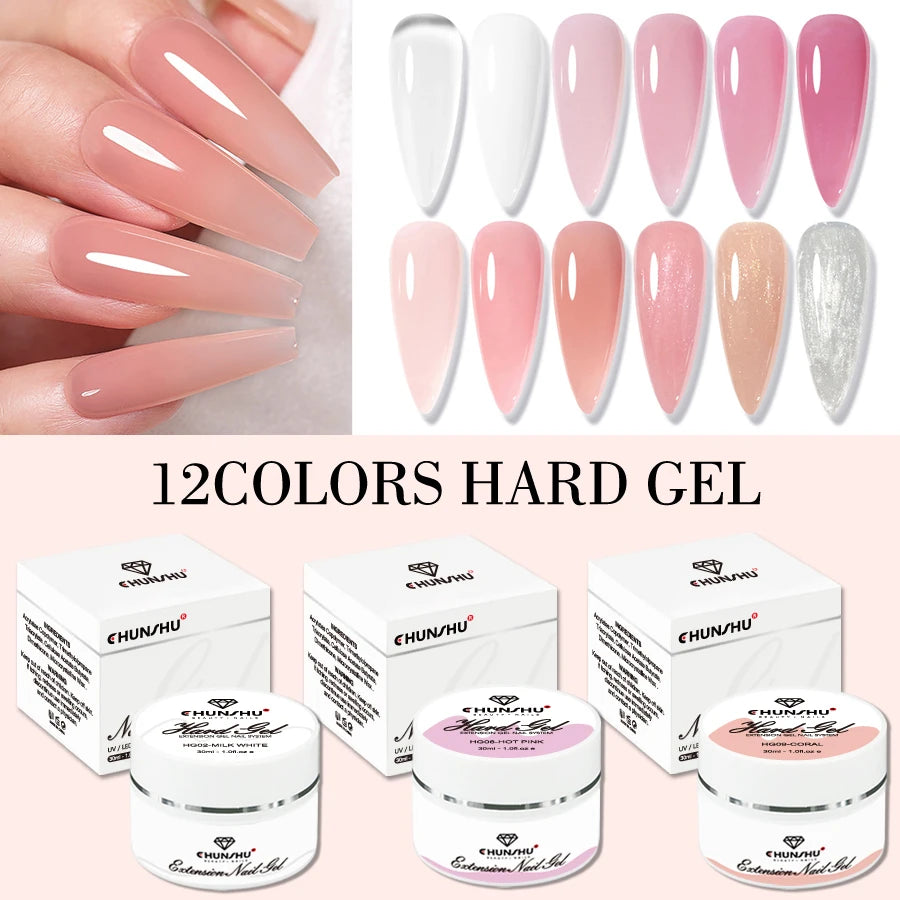 30ML Hard Gel For Nail Extension Milky White
