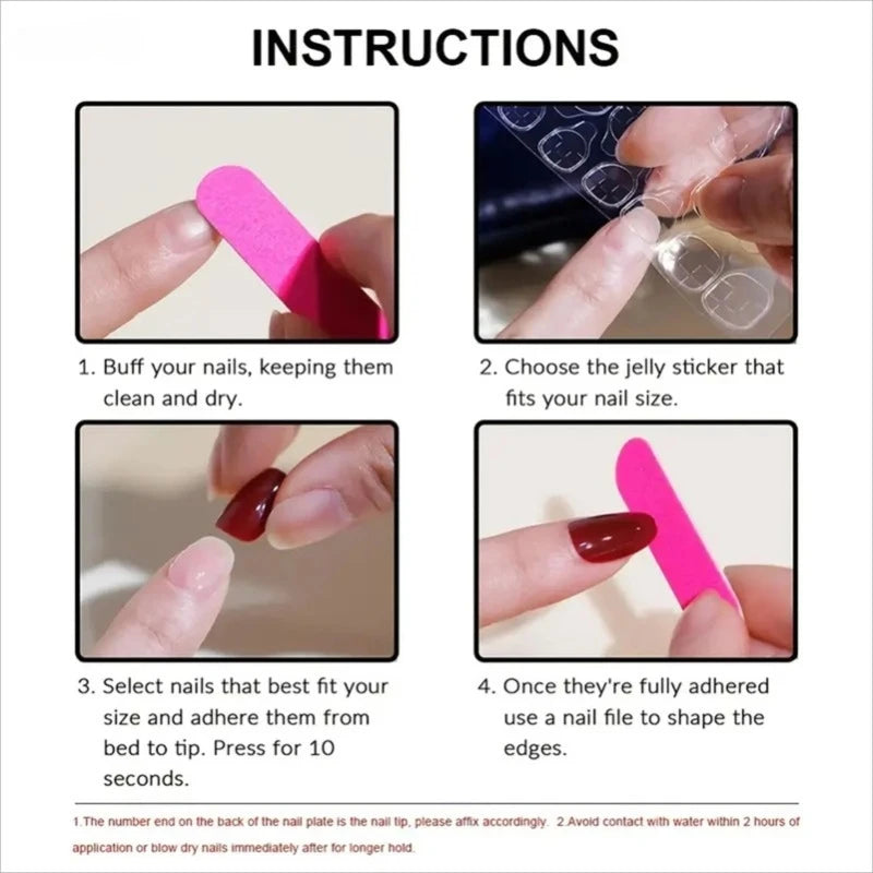 24pcs Press on Nails Medium Long Almond Shaped