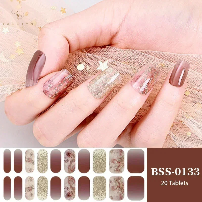 1 Sheet Semi-Cured Gel Nail Strips