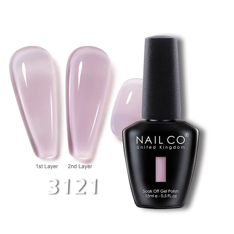 NAILCO 15ml Translucent Gel Nail Polish Semi-permanent Varnish