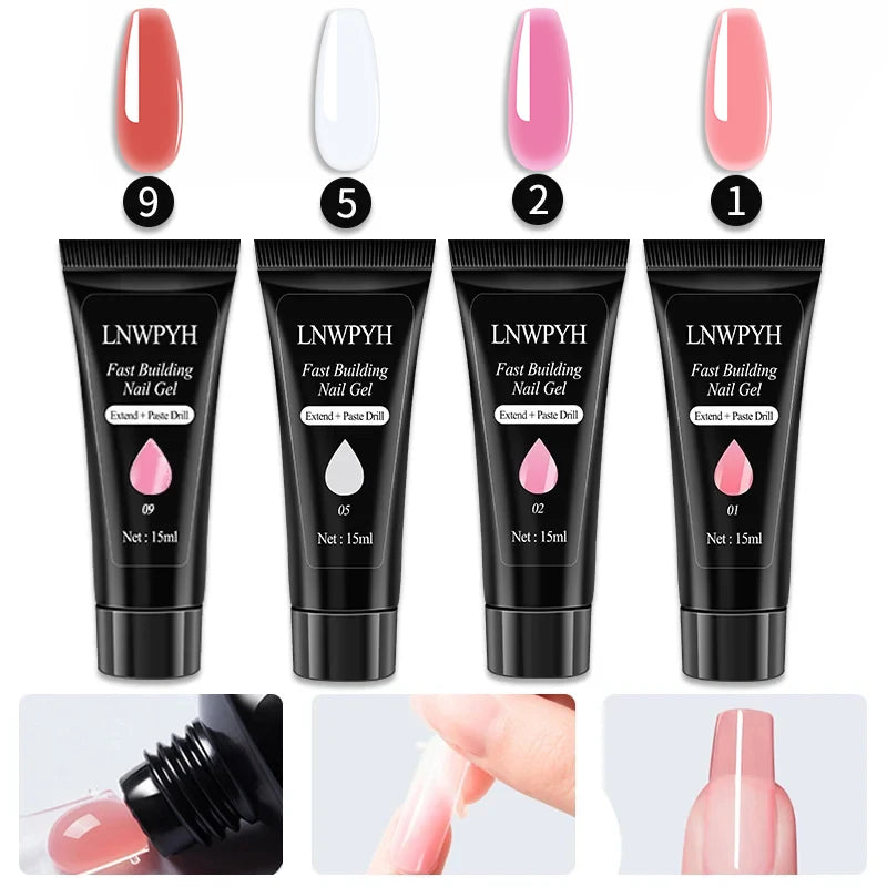 Nail Polish/Acrylic Nail/Poly Nail Gel Kit with Nail Lamp