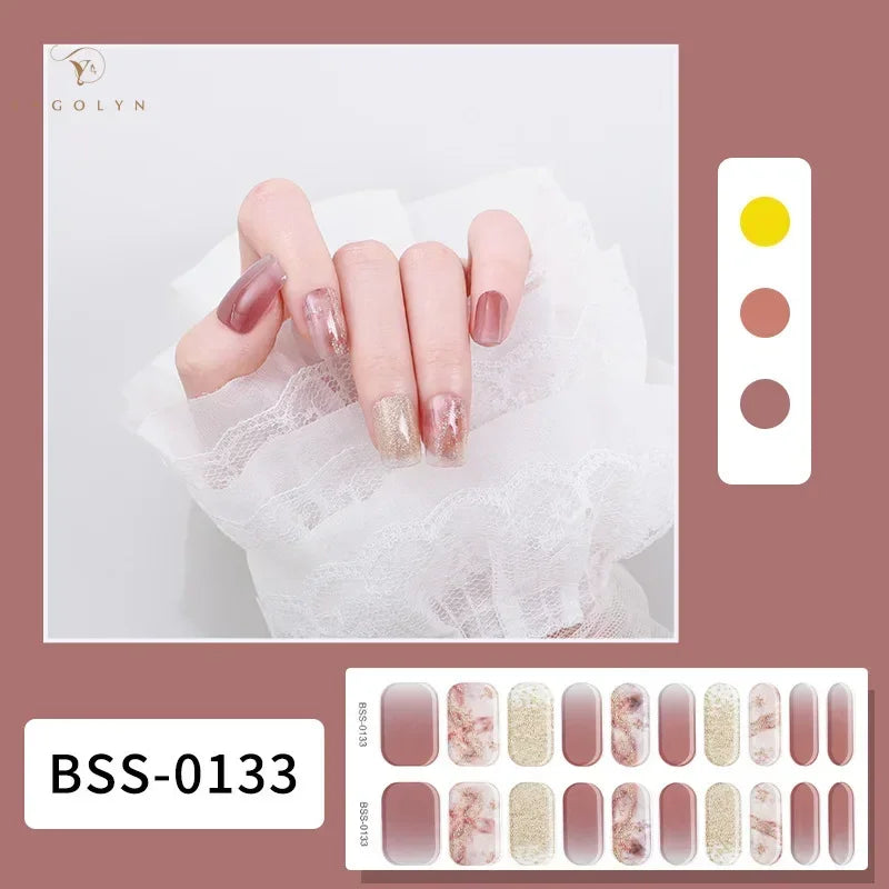 1 Sheet Semi-Cured Gel Nail Strips