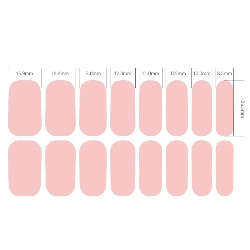 1 Sheet Semi-Cured Gel Nail Strips Waterproof