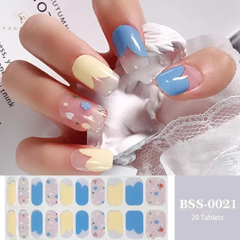 1 Sheet Semi-Cured Gel Nail Strips