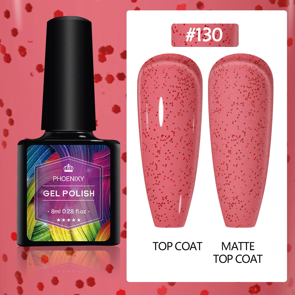 UV LED Gel Nail Polish 75 Colors Glitter 7ml
