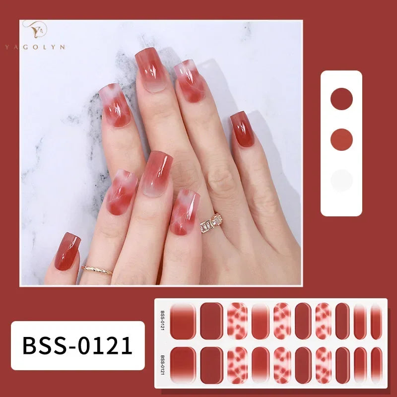 1 Sheet Semi-Cured Gel Nail Strips