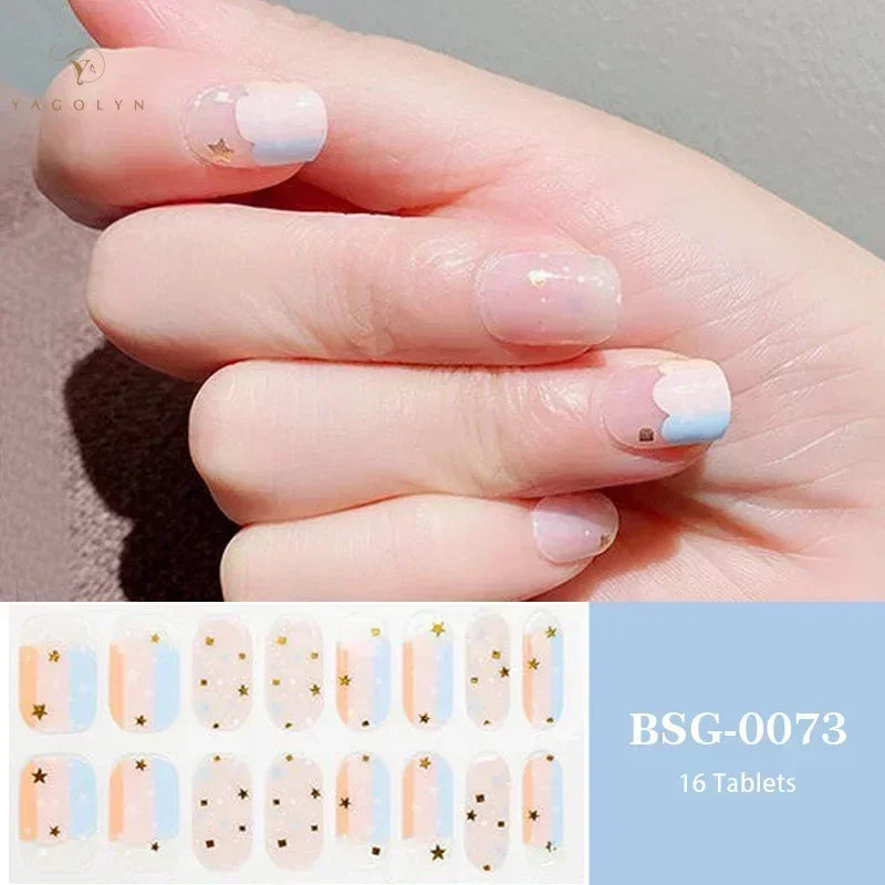 1 Sheet Semi-Cured Gel Nail Strips