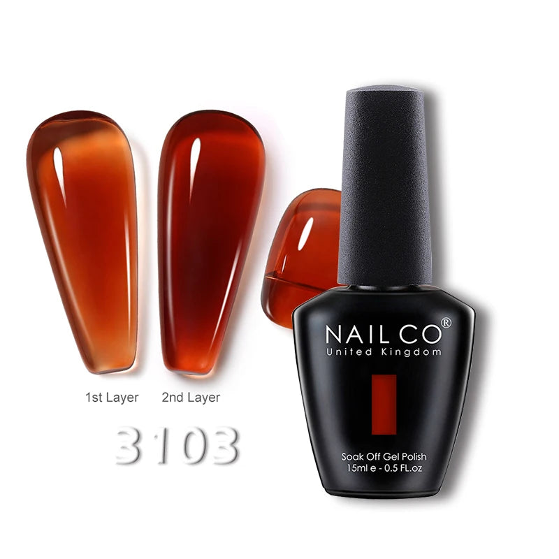NAILCO 15ml Translucent Gel Nail Polish Semi-permanent Varnish