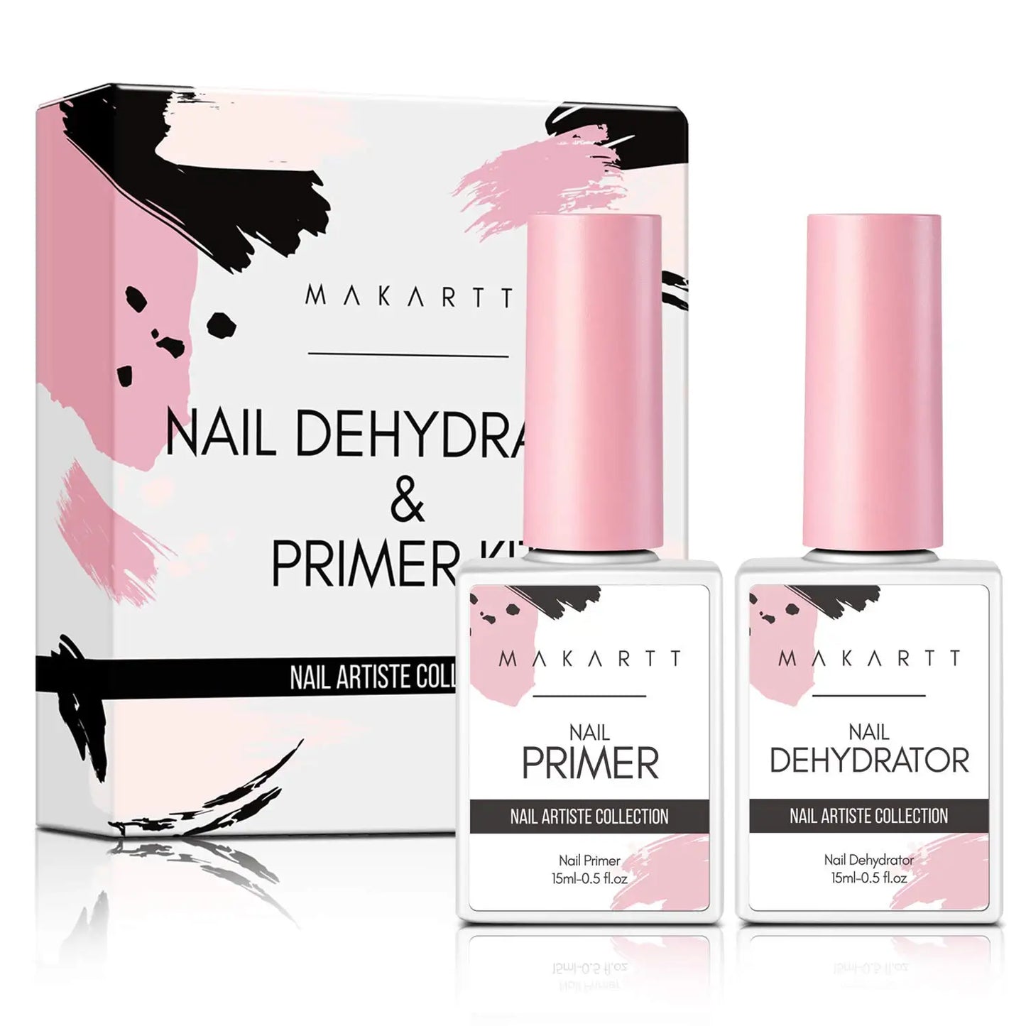 Makartt 2Pcs Gel Nail Polish Nail Prep Dehydrate & Bond Primer 15ml