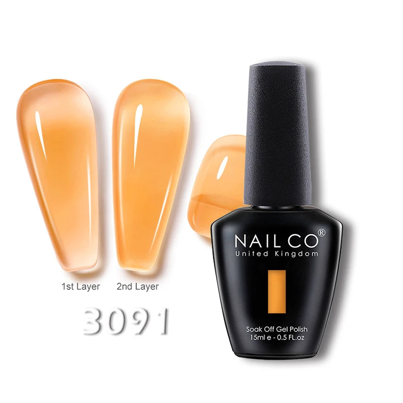 NAILCO 15ml Translucent Gel Nail Polish Semi-permanent Varnish