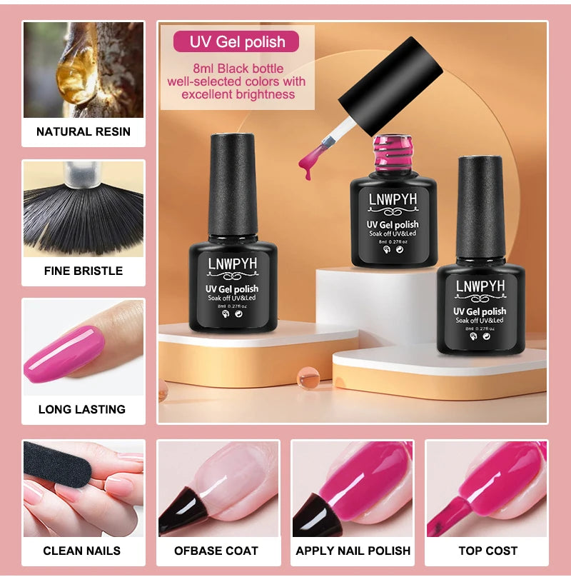Nail Polish/Acrylic Nail/Poly Nail Gel Kit with Nail Lamp