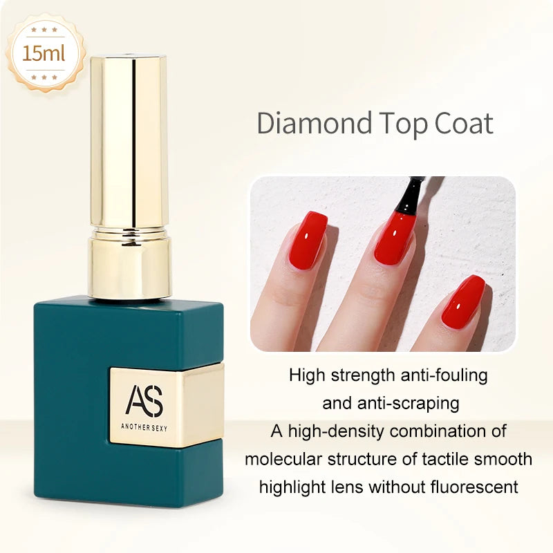 AS 15ml Base and Top Coat for Gel Polish Semi-permanent