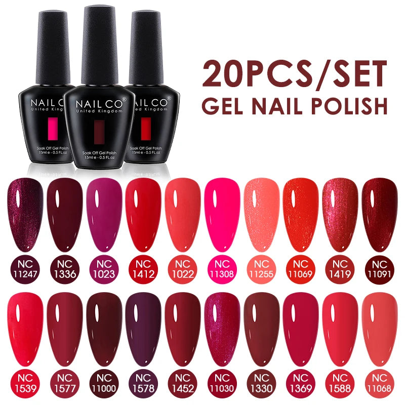 NAILCO 15ml 20/30pcs Gel Nail Polish Set