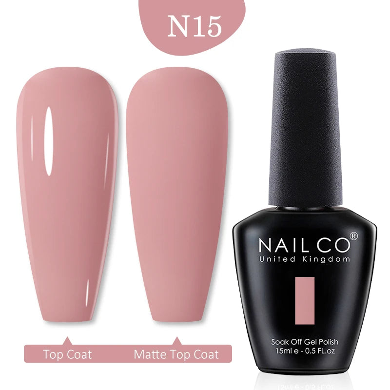 NAILCO 15ml Transparent Nude Color Series Jelly Gel Nail Polish