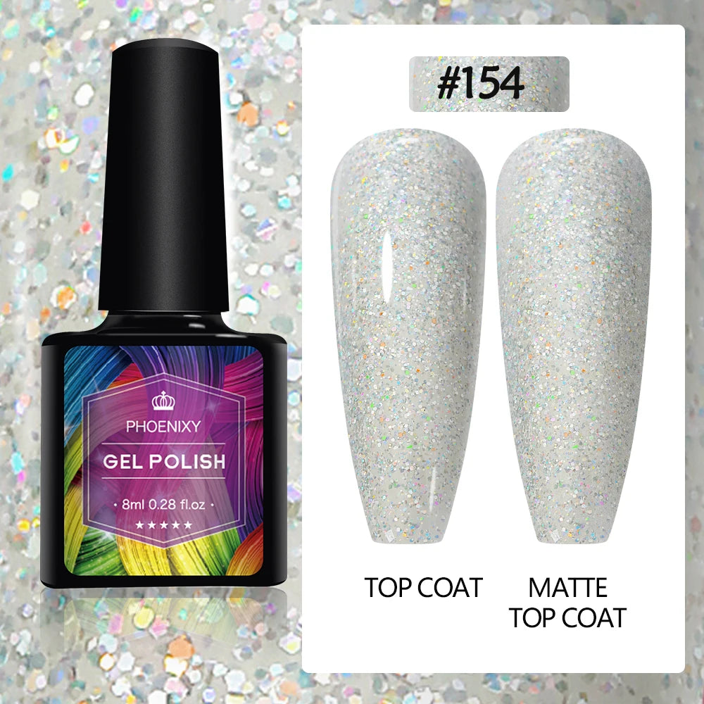 UV LED Gel Nail Polish 75 Colors Glitter 7ml