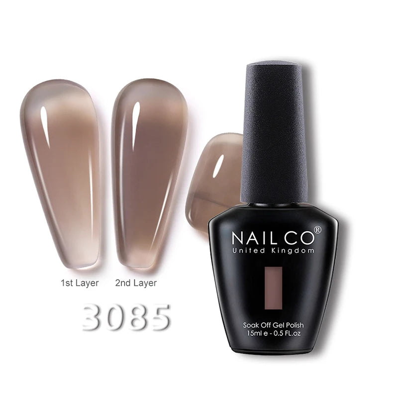 NAILCO 15ml Translucent Gel Nail Polish Semi-permanent Varnish