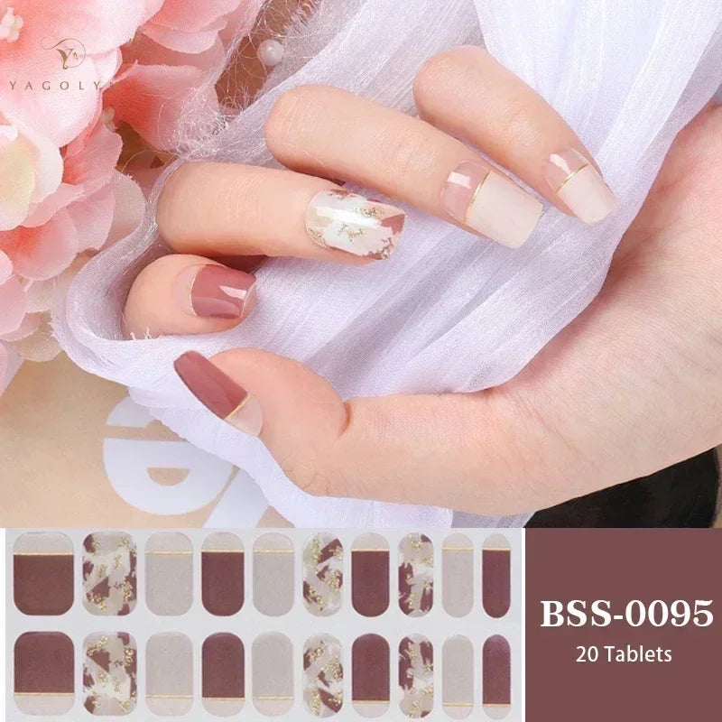 1 Sheet Semi-Cured Gel Nail Strips