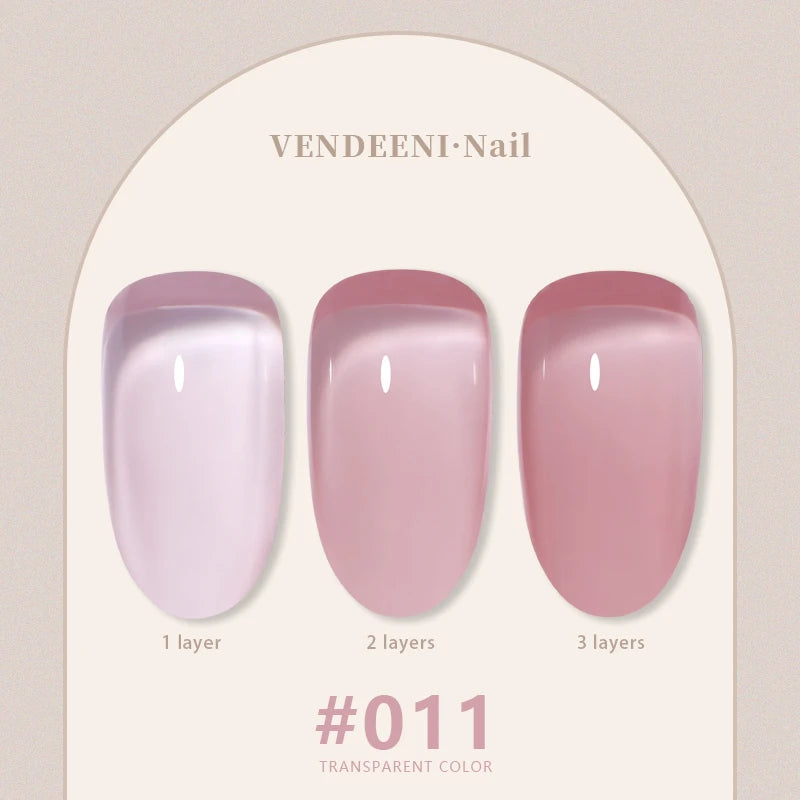 Vendeeni 24 Colors Jelly Transparent Gel Nail Polish 15ml