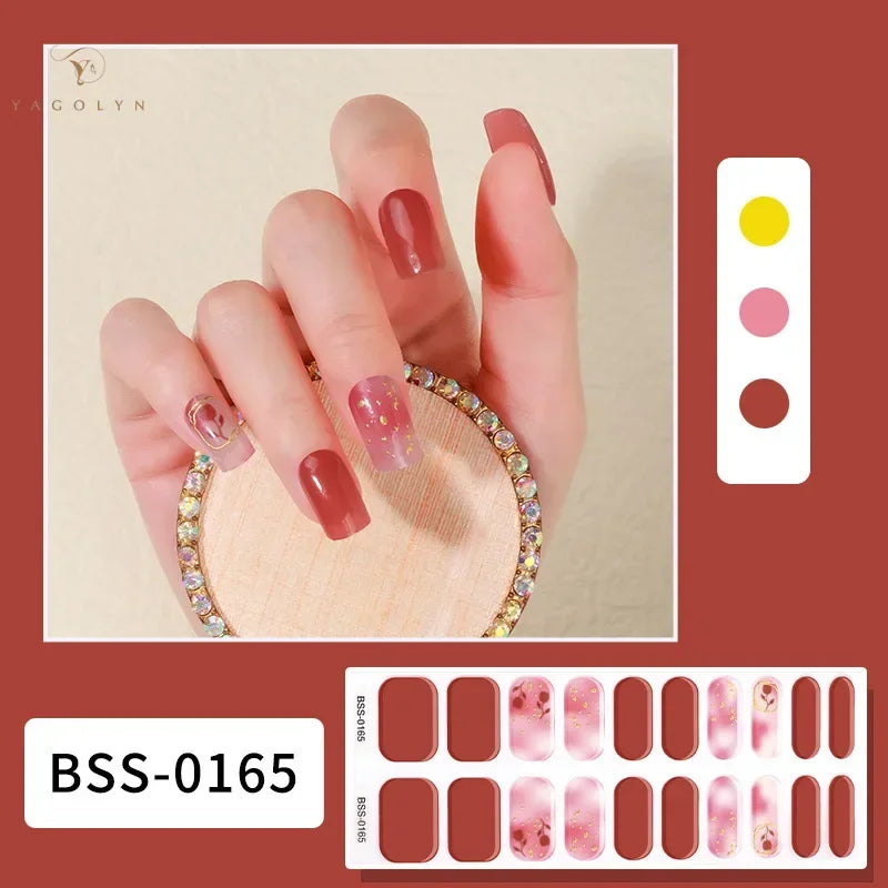 1 Sheet Semi-Cured Gel Nail Strips