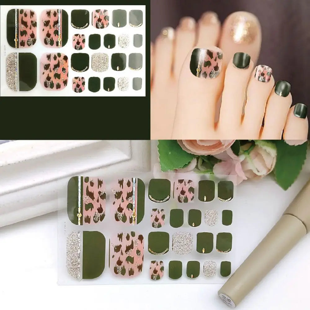 22pc Semi-Cured Gel Toe Nail Strips