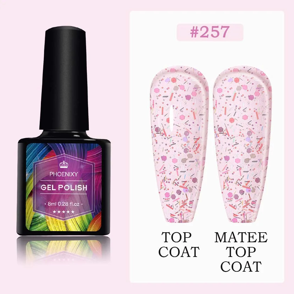 UV LED Gel Nail Polish 75 Colors Glitter 7ml
