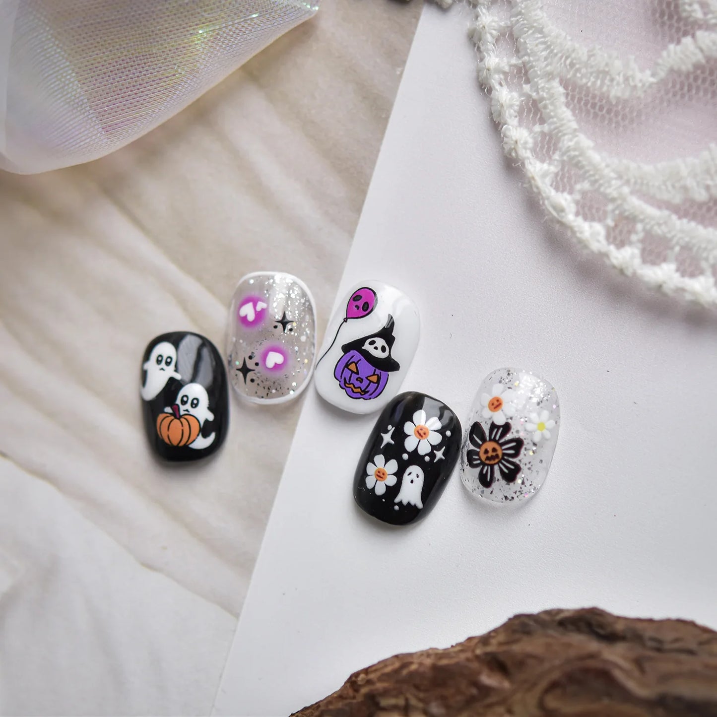 5D Halloween Nail Stickers Self Adhesive